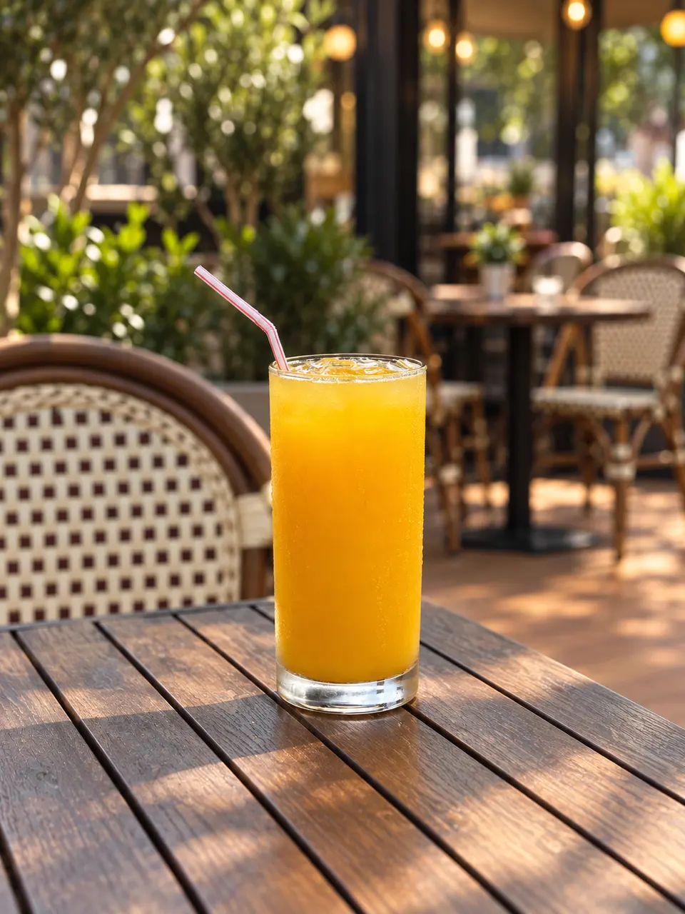 Fresh juice on the terrace